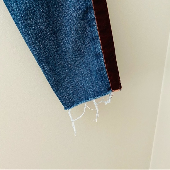 Current/Elliott Stiletto Velvet Striped Jeans Sz 26 - Picture 4 of 11